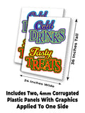 Cold Drinks Tasty Treats A-Frame Signs, Decals, or Panels