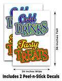 Cold Drinks Tasty Treats A-Frame Signs, Decals, or Panels