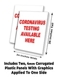 Virus Test Available Here A-Frame Signs, Decals, or Panels