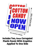 Cotton Candy Now Open A-Frame Signs, Decals, or Panels