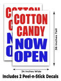 Cotton Candy Now Open A-Frame Signs, Decals, or Panels