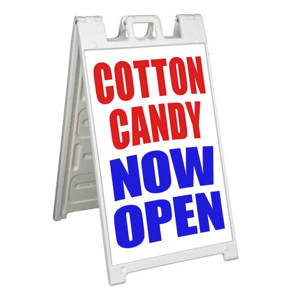 Cotton Candy Now Open A-Frame Signs, Decals, or Panels