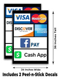 Credit Cards Cash App A-Frame Signs, Decals, or Panels