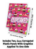 Cupcakes A-Frame Signs, Decals, or Panels