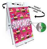 Cupcakes A-Frame Signs, Decals, or Panels