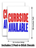 Curbside Available A-Frame Signs, Decals, or Panels