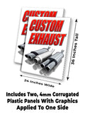 Custom Exhaust A-Frame Signs, Decals, or Panels