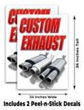 Custom Exhaust A-Frame Signs, Decals, or Panels
