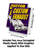 Custom Exhaust A-Frame Signs, Decals, or Panels