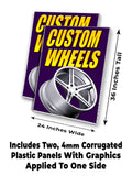 Custom Wheels A-Frame Signs, Decals, or Panels