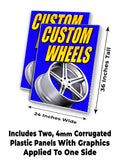 Custom Wheels A-Frame Signs, Decals, or Panels