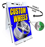 Custom Wheels A-Frame Signs, Decals, or Panels