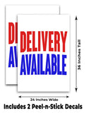 Delivery Available A-Frame Signs, Decals, or Panels