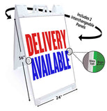 Delivery Available A-Frame Signs, Decals, or Panels