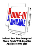 Dine In Available A-Frame Signs, Decals, or Panels