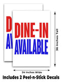Dine In Available A-Frame Signs, Decals, or Panels