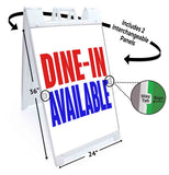 Dine In Available A-Frame Signs, Decals, or Panels