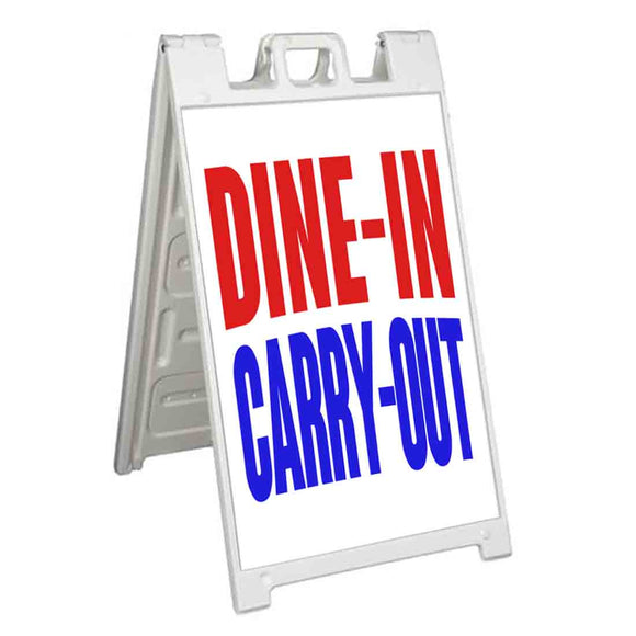 Dine In Carry Out A-Frame Signs, Decals, or Panels