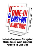 Dine In A-Frame Signs, Decals, or Panels
