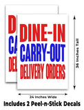 Dine In A-Frame Signs, Decals, or Panels