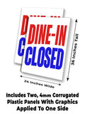 Dine In Closed A-Frame Signs, Decals, or Panels
