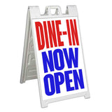 Dine In Now Open A-Frame Signs, Decals, or Panels