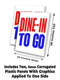 Dine In To Go A-Frame Signs, Decals, or Panels