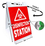 Disinfection Station A-Frame Signs, Decals, or Panels