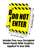 Do Not Enter A-Frame Signs, Decals, or Panels