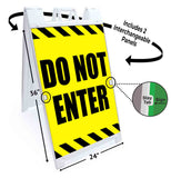 Do Not Enter A-Frame Signs, Decals, or Panels