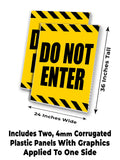 Do Not Enter A-Frame Signs, Decals, or Panels