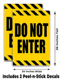 Do Not Enter A-Frame Signs, Decals, or Panels