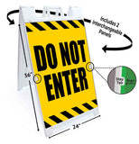 Do Not Enter A-Frame Signs, Decals, or Panels