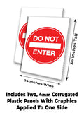 Do Not Enter A-Frame Signs, Decals, or Panels