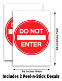 Do Not Enter A-Frame Signs, Decals, or Panels