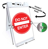 Do Not Enter A-Frame Signs, Decals, or Panels