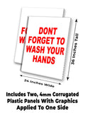 Don’t Forget Wash Your Hands A-Frame Signs, Decals, or Panels