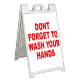 Don’t Forget Wash Your Hands A-Frame Signs, Decals, or Panels