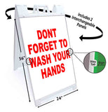 Don’t Forget Wash Your Hands A-Frame Signs, Decals, or Panels