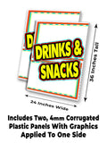 Drinks Snacks A-Frame Signs, Decals, or Panels