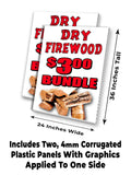 Dry Firewood 3 Dollar Bundle A-Frame Signs, Decals, or Panels