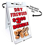 Dry Firewood 3 Dollar Bundle A-Frame Signs, Decals, or Panels