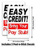 Easy Credit Bring Paystub A-Frame Signs, Decals, or Panels