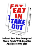 Eat In Take Out A-Frame Signs, Decals, or Panels