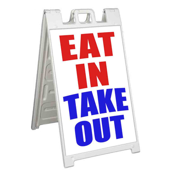 Eat In Take Out A-Frame Signs, Decals, or Panels