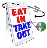 Eat In Take Out A-Frame Signs, Decals, or Panels