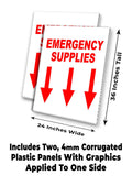 Emergency Supplies A-Frame Signs, Decals, or Panels