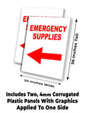 Emergency Supplies A-Frame Signs, Decals, or Panels