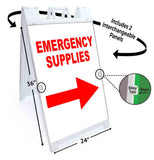 Emergency Supplies A-Frame Signs, Decals, or Panels