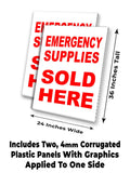 Emergency Supplies A-Frame Signs, Decals, or Panels